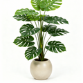 Amiran Jon Wireless Der Rose 28" Large Artificial Monstera Plant, Faux Potted Indoor Tree for Living Room, House, Floor, Front Porch & Outdoor Decor